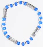 "words to live by" stretchie - sapphire blue 6"  1