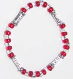 "words to live by" stretchie - ruby red 6"  1