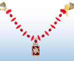 Tallit Clip - Burgundy/Red Disk 1