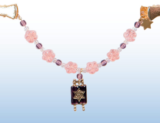Tallit Clip - Pink Floral 1
