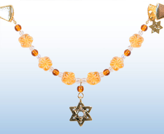 Tallit Clip - Amber Floral 1