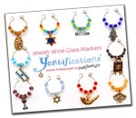 Jewish Everyday Wine Glass Markers 1
