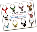The 10 Plagues Wine Glass Markers 1