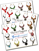 The 10 Plagues Passover Wine Glass Markers Bundle 3 1